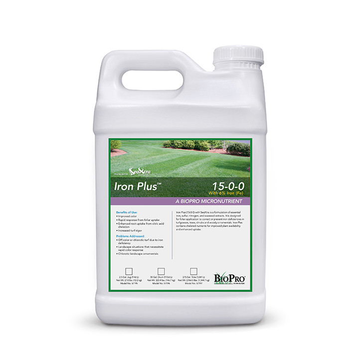 Active slide of Iron Plus (15-0-0-6) with SeaXtra - 2.5 Gallons