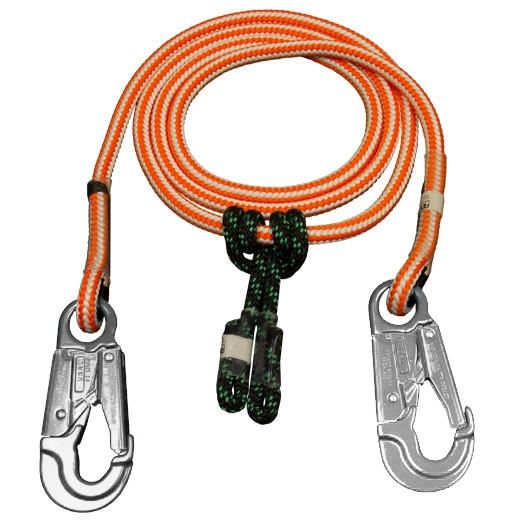 Active slide of Rope Logic 2-in-1 Hi-Vee Positioning Lanyard with Aluminum Snaps