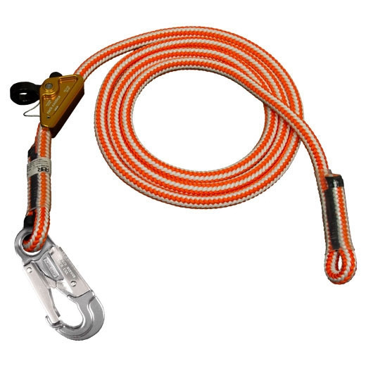 Active slide of Rope Logic Hi-Vee Positioning Lanyard with RockGrab