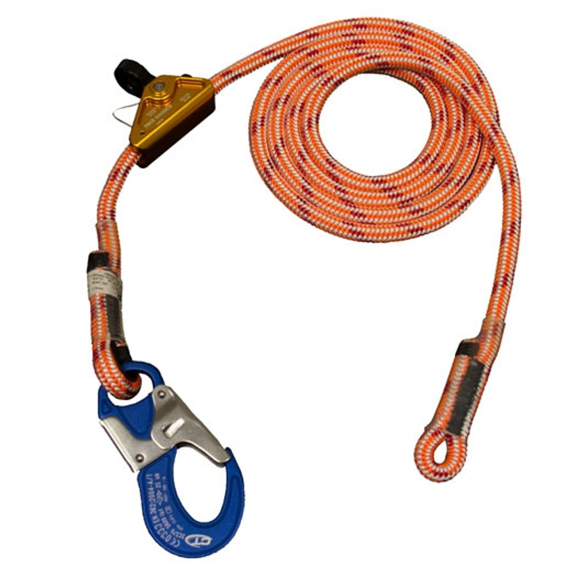 Active slide of Rope Logic Velocity Positioning Lanyard with RockGrab