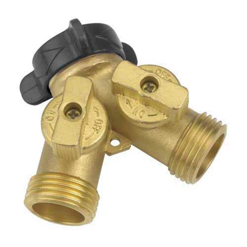 Active slide of 13HF Gilmour High-Flow 2-way Brass Hose Wye