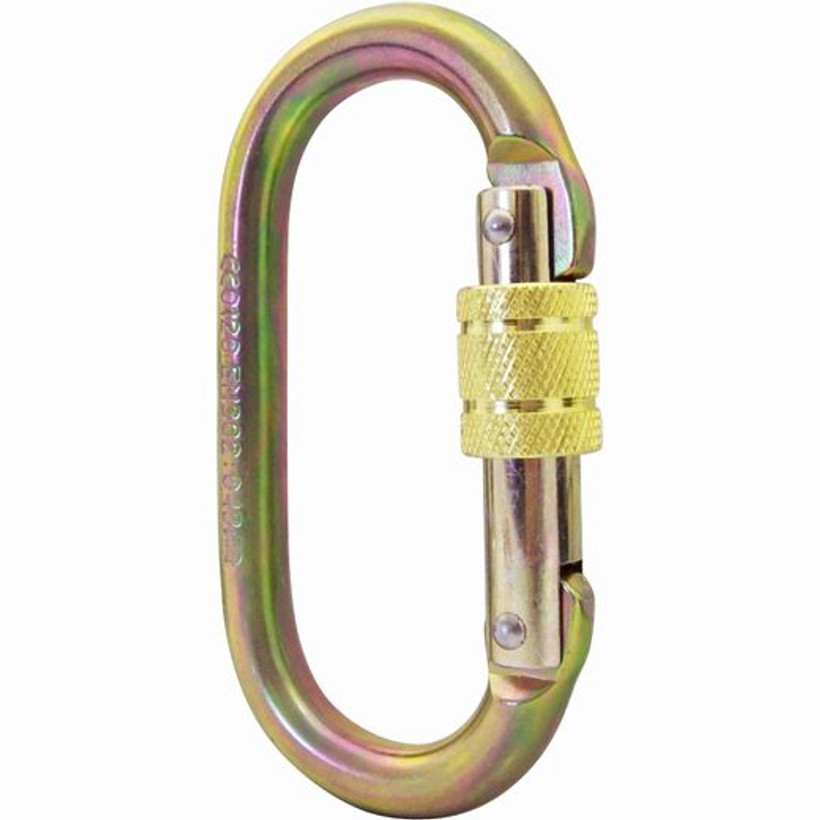 Active slide of ISC Oval Steel Screw Gate Carabiner