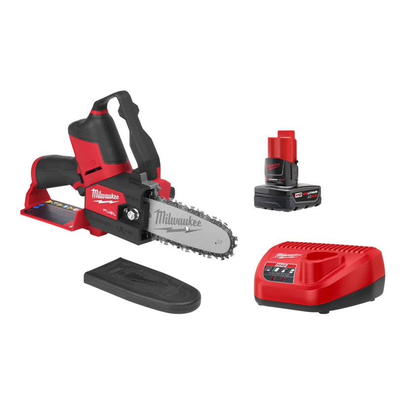 Active slide of Milwaukee M12 FUEL HATCHET 6” Pruning Saw