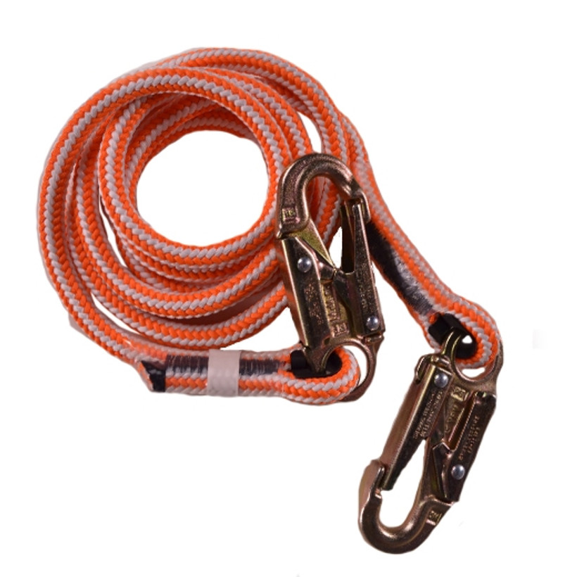 Active slide of Rope Logic Hi-Vee Double Positioning Lanyard with Steel Snaps