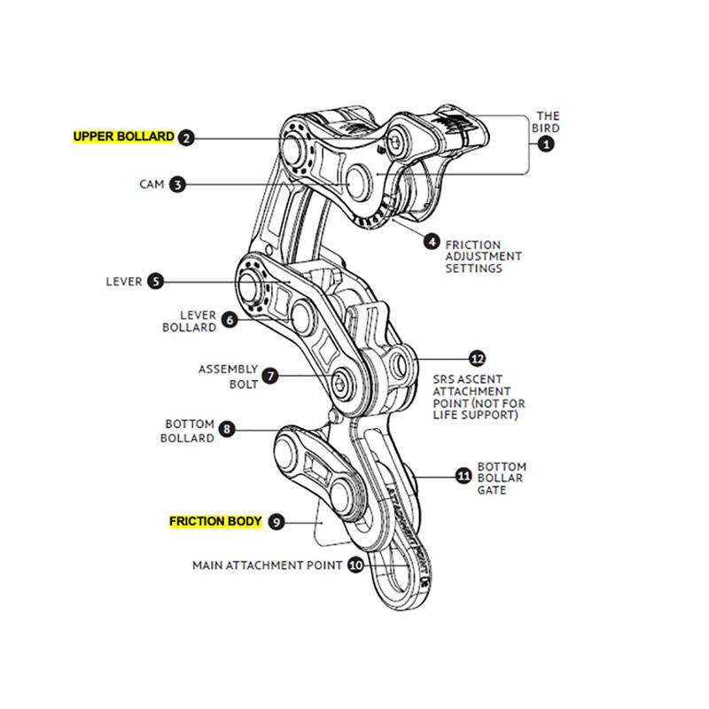 Active slide of Notch Rope Runner Vertec Replacement Parts