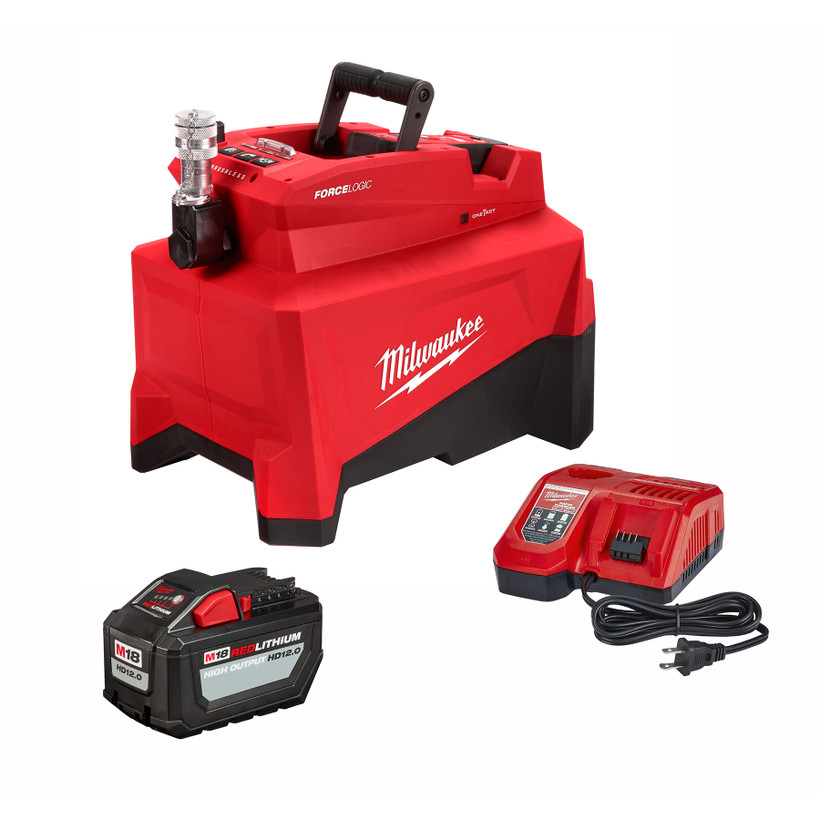 Active slide of Milwaukee M18 FORCE LOGIC 10,000psi Hydraulic Pump