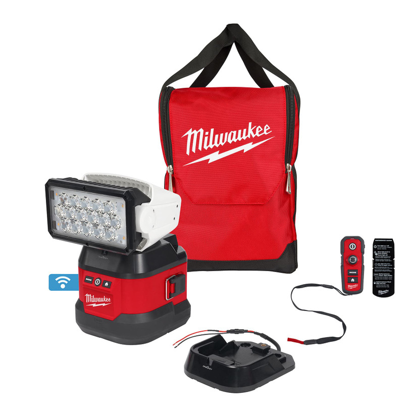 Active slide of Milwaukee M18™ Utility Remote Control Search Light w/ Portable Base
