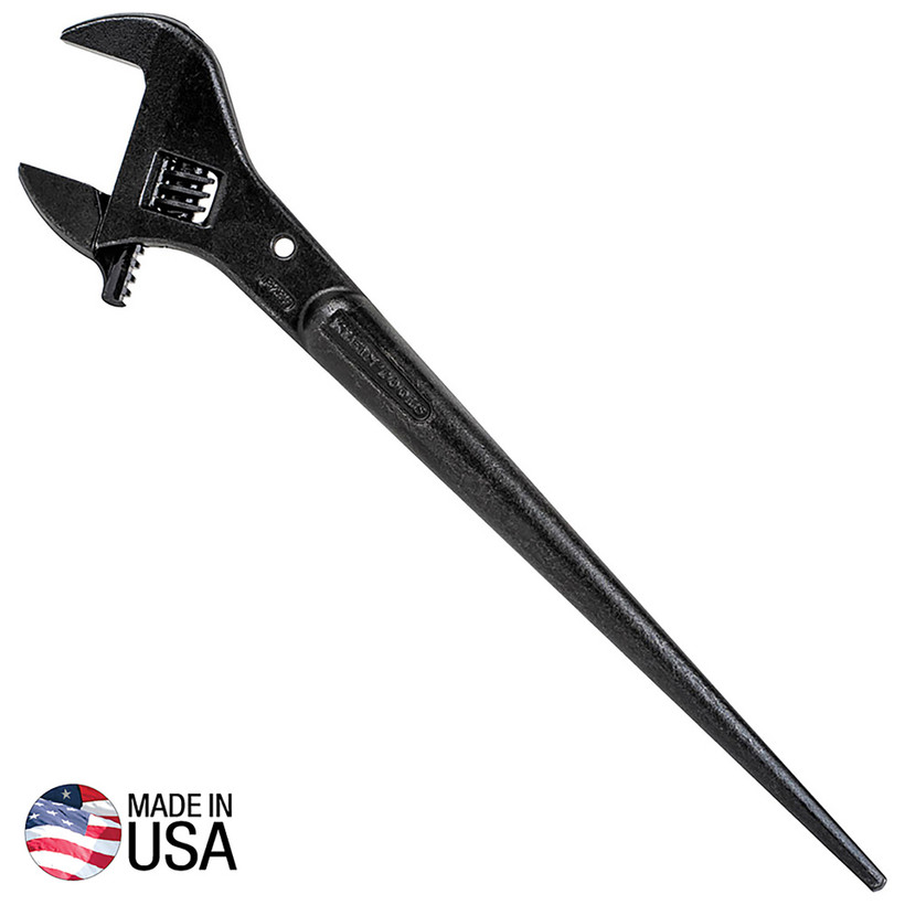 Active slide of Klein Adjustable Spud Wrench, 16-Inch, 1-5/8-Inch, Tether Hole
