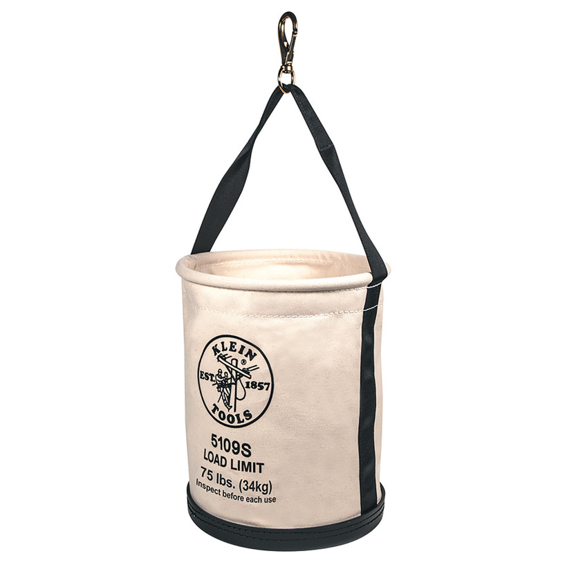 Active slide of Klein Canvas Bucket, Straight Wall with Swivel Snap, 12-Inch
