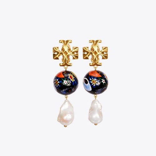 Tory Burch Roxanne Ceramic Pearl Drop Earrings