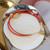 Tory Burch Red Enameled Slider Bracelet