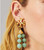 Tory Burch Semi-Precious Roxanne Tassel Jade Green Drop Earrings - Clip on, Post back