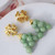 Tory Burch Semi-Precious Roxanne Tassel Jade Green Drop Earrings - Clip on, Post back