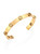 Tory Burch Milgrain Gold Logo Cuff Bracelet