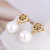 Tory Burch Miller Pave Pearl Drop Earrings - Gold, Rose Gold, Silver