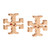 Tory Burch Kira Logo Stud Earrings - ROSE GOLD