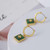 Tory Burch Semi-Precious Square Logo Hoop Drop Earrings - Malachite, Lapis, Mother of Pearl