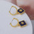 Tory Burch Semi-Precious Square Logo Hoop Drop Earrings - Malachite, Lapis, Mother of Pearl