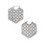 Tory Burch SILVER Perforated Logo Hexagon Hoop Earrings on Card