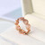 Tory Burch Rose Gold Frozen Logo Ring Ring Size 6, 7