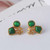 Tory Burch Malachite, Clear, Green, Black Roxanne Cluster Stud Earrings