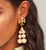 Tory Burch Roxanne Beaded Tassel Ivory Drop Earrings - Clip on, Post back