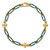 Tory Burch Roxanne Chain Link Necklace  - Rolled Tory Gold / Green Multi