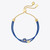 Tory Burch Kira Enamel Leather Slider Bracelet - Blue
