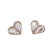 Kate Spade Clear Crystal Heart Rose Gold Stud Earrings