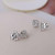 Kate Spade Double Pansy Crystal Silver Drop Dangle Holiday Earrings w/ Gift box Luxe Galaxy
