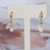 Kate Spade Freshwater Pearl Flower Charm Gold Hoop Drop Earrings w/ Gift Box Luxe Galaxy