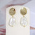 Kate Spade Gold Large Pearl Drop Dangle Stud Earrings w/Dust bag ang Gift box Luxe Galaxy