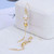 Alexis Bittar Gold Miss Havisham Dangling Crystal Spear Drop Earrings w/Gift Box Luxe Galaxy