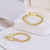 Alexis Bittar Gold Snake Chain Drop Hoop Dangle Earrings w/ Gift Box Luxe Galaxy