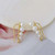 Kate Spade White Pearl Gold Drop Dangle Mini Linear Holiday Earrings w/ Gift box Luxe Galaxy