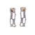 Alexis Bittar Pave Checkerboard Hoop Earrings - Silver/Gold, Gunmetal