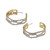 Alexis Bittar Pave Checkerboard Hoop Earrings - Silver/Gold, Gunmetal