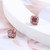 Kate Spade Mini Small Glitter Square Stud Earrings - Rose Gold