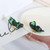 Kate Spade Petal Pushers Green Floral Crystal Stud Earrings w/ Gift box Luxe Galaxy