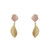 Kate Spade Pink, Green, Purple Floral Facet Gold Silver Leaf Drop Earrings w/ Gift Box Luxe Galaxy