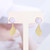 Kate Spade Pink, Green, Purple Floral Facet Gold Silver Leaf Drop Earrings w/ Gift Box Luxe Galaxy