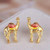 Kate Spade Spice Things Up Gold Camel Stud Holiday Post Earrings w/ Gift box Luxe Galaxy
