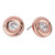 Michael Kors Rose Gold Crystal Circle Stud Earrings w/ Gift Box Luxe Galaxy