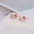 Michael Kors Rose Gold Logo Cut-out Stud Earrings w/ Gift Box Luxe Galaxy