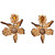 Lele Sadoughi Leapord Brown Crystal Lily Drop Earrings Luxe Galaxy