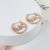 Michael Kors MK Logo Crystal Pave Hoop Drop Earrings - Gold, Rose Gold, Silver