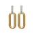 Tory Burch Roxanne Link Crystal Hoop Earrings - Gold, Antique Gold