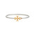 Tory Burch Eleanor Logo Hinged Cuff Bracelet - Silver/Gold