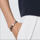 Tory Burch Silver Signature Logo Cut-out Cuff Bracelet