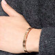 Tory Burch Rose Gold Signature Logo Cut-out Cuff Bracelet